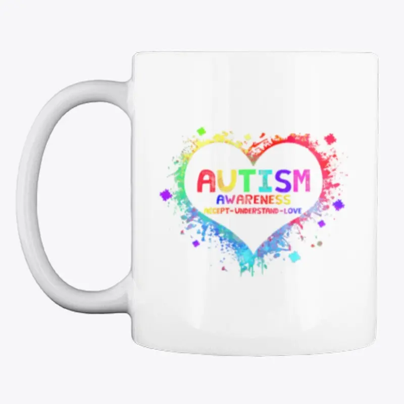 Autism Awareness Heart Coffee Mug