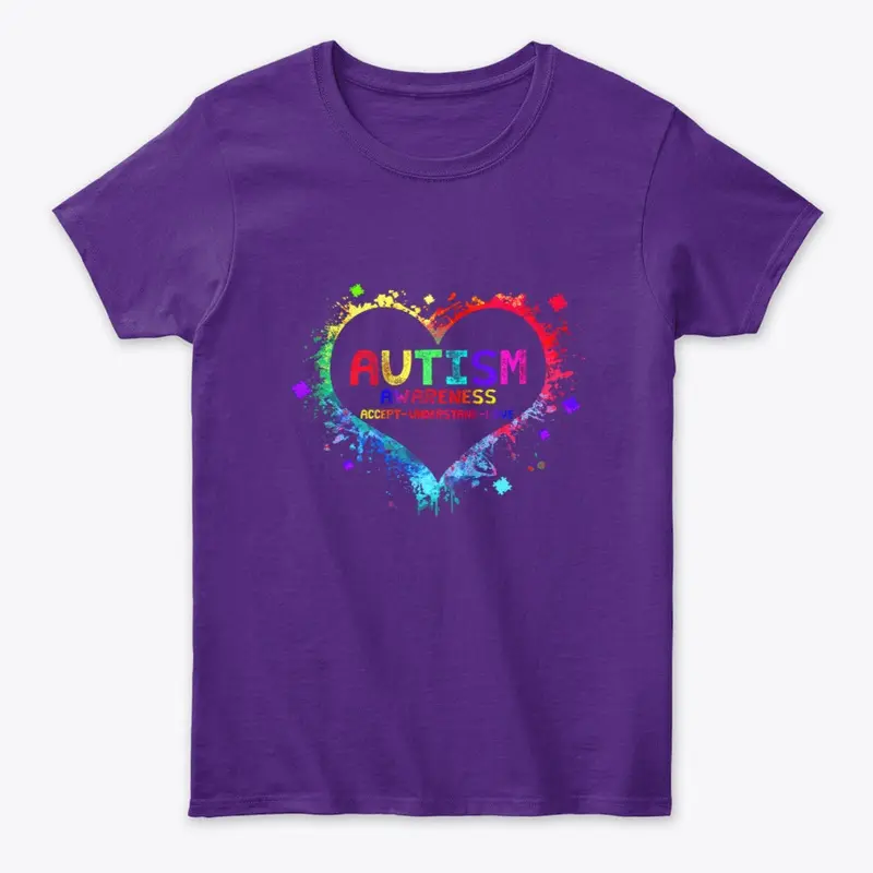 Autism Awareness Heart Women's Tee